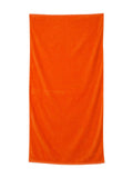 Q-Tees Velour Beach Towel One Size Orange