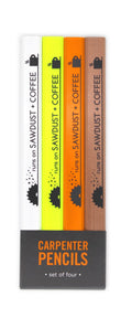 Snifty Sawdust And Coffee Carpenter Pencil 4 Set