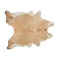HomeRoots Cowhide, Microsuede 6' X 7' Cowhide Rug - Tan & White