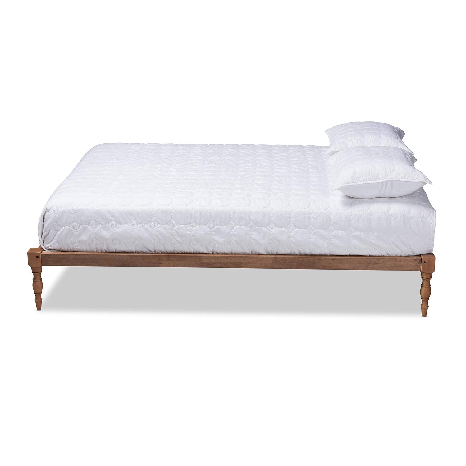 Baxton Studio Iseline Platform Bed Frame, Queen, Ash Walnut (156-9472-HiT)