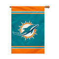 Fremont Die NFL Miami Dolphins 1-Sided House Flag, 28 x 40, 28 x 40, Team Colors