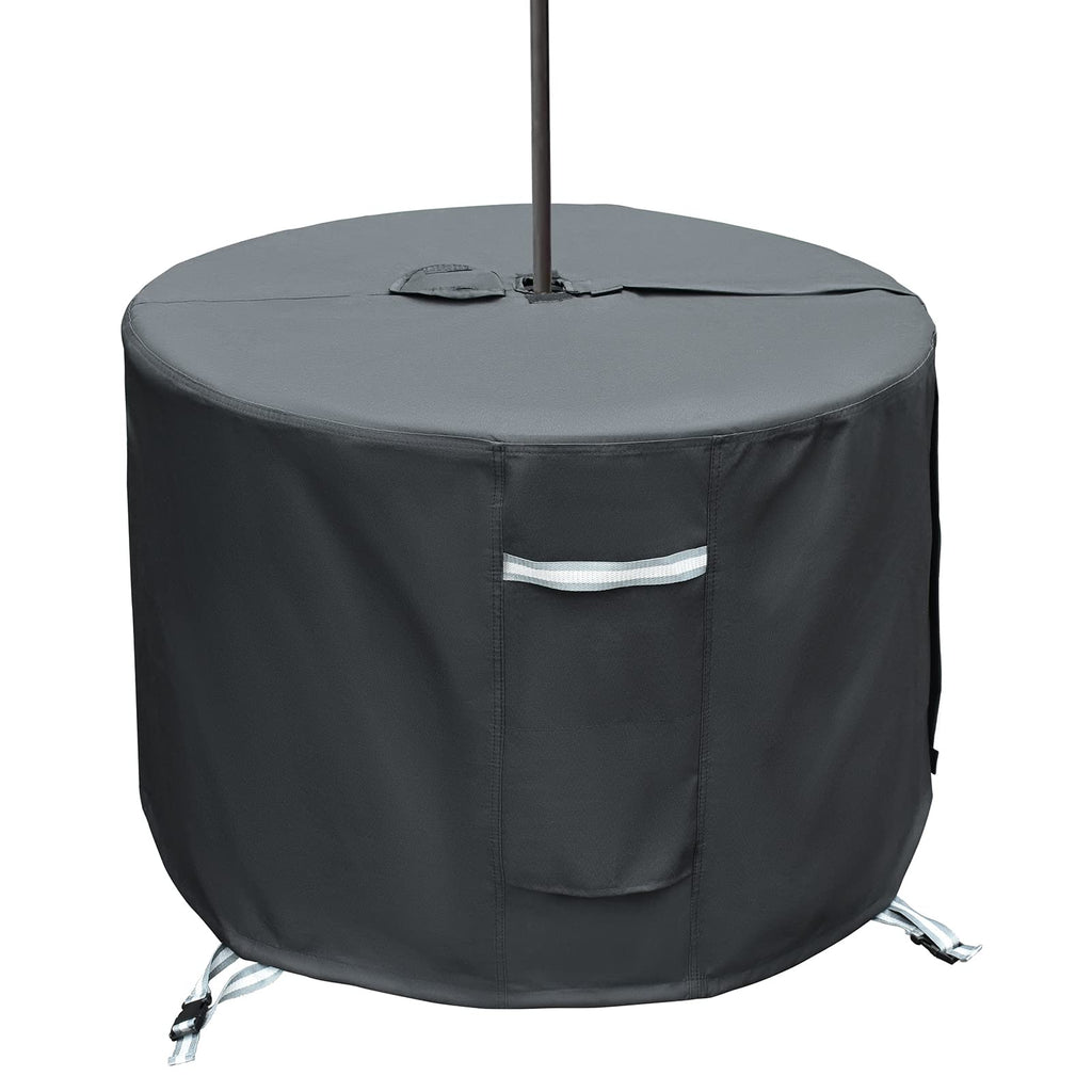 Round Patio Table Cover With Umbrella Hole - 36''Dia X 23''H (Cover Size
