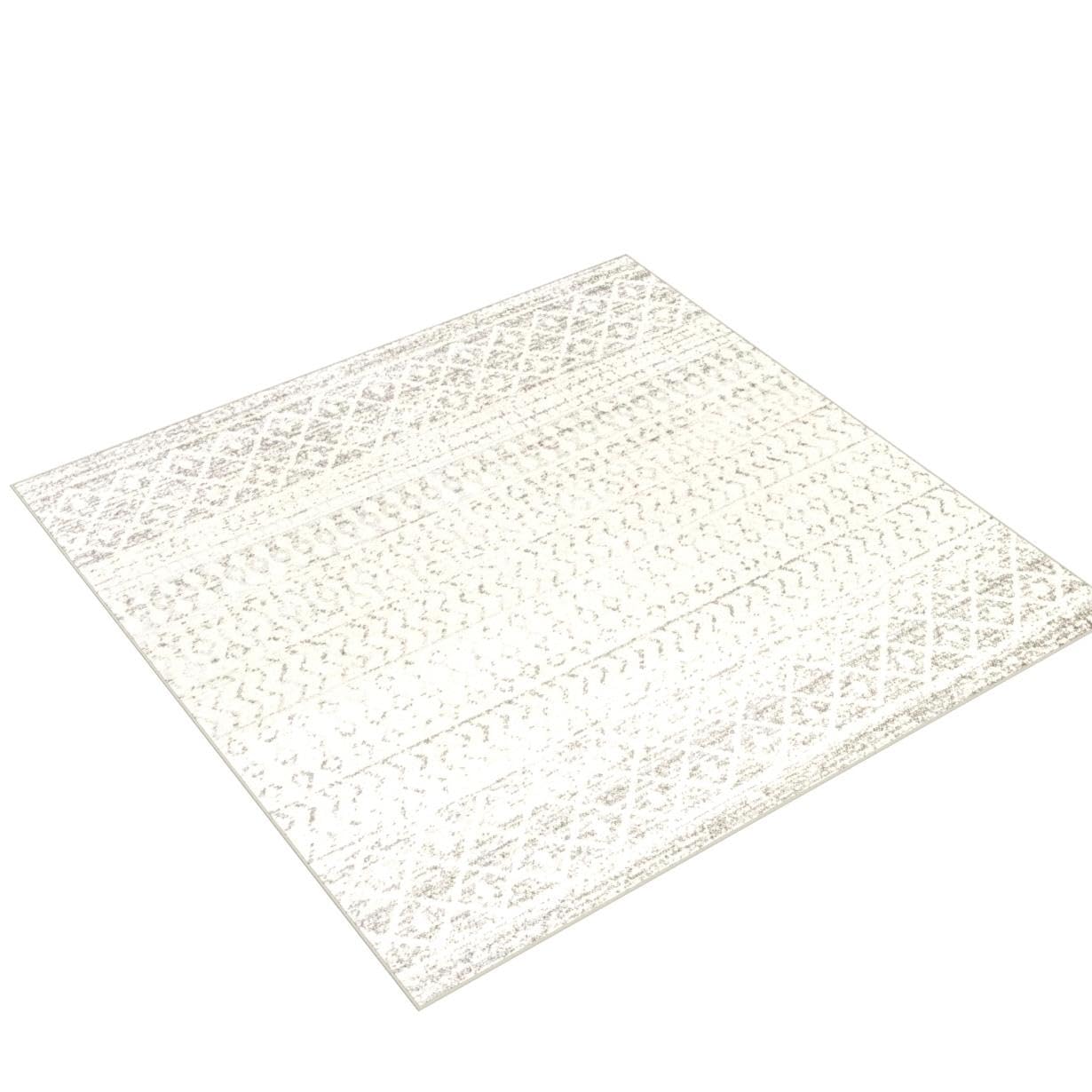 Livabliss Chester Boho Moroccan Area Rug,10' Square,Grey
