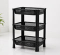 Panca 3 Layer Storage Rack Organizer For Home Use | Multipurpose Fruit & Vegetable Basket Stand For Onion, Potato, Grocery & Pan