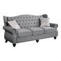 Acme Hannes Sofa with 2 Pillows in Gray Fabric