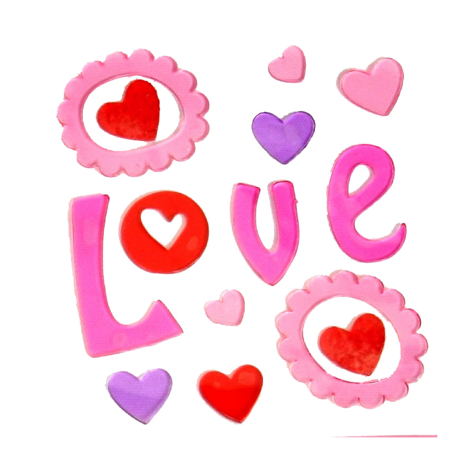 Chef Craft Select Valentines Window Gel Clings, 9 inch, Design May Vary