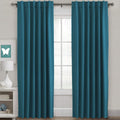H.Versailtex Blackout Curtains Thermal Insulated Window Treatment Panels Room Darkening Blackout Drapes For Living Room Back Tab/Rod Pocket Bedroom Draperies, 52 X 96 Inch, Dark Teal, 2 Panels