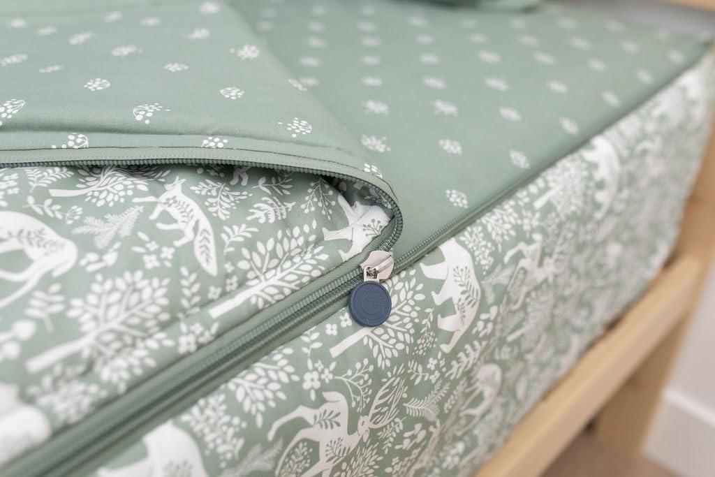 Beddy's Fantasy Woodland Zipper Bedding Set, Twin, Sage Green Polyester