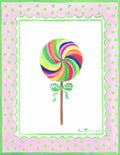 The Kids Room by Stupell Rainbow Lollipop with Green Bow Rectangle Wall Plaque