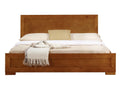 Trent Wooden Platform Bed in Oak, King/ Oak