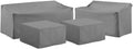 Crosley Furniture Patio Furniture Covers, Waterproof 4-Piece Cover Set For Outdoor Sectional Sofa Sets, Gray