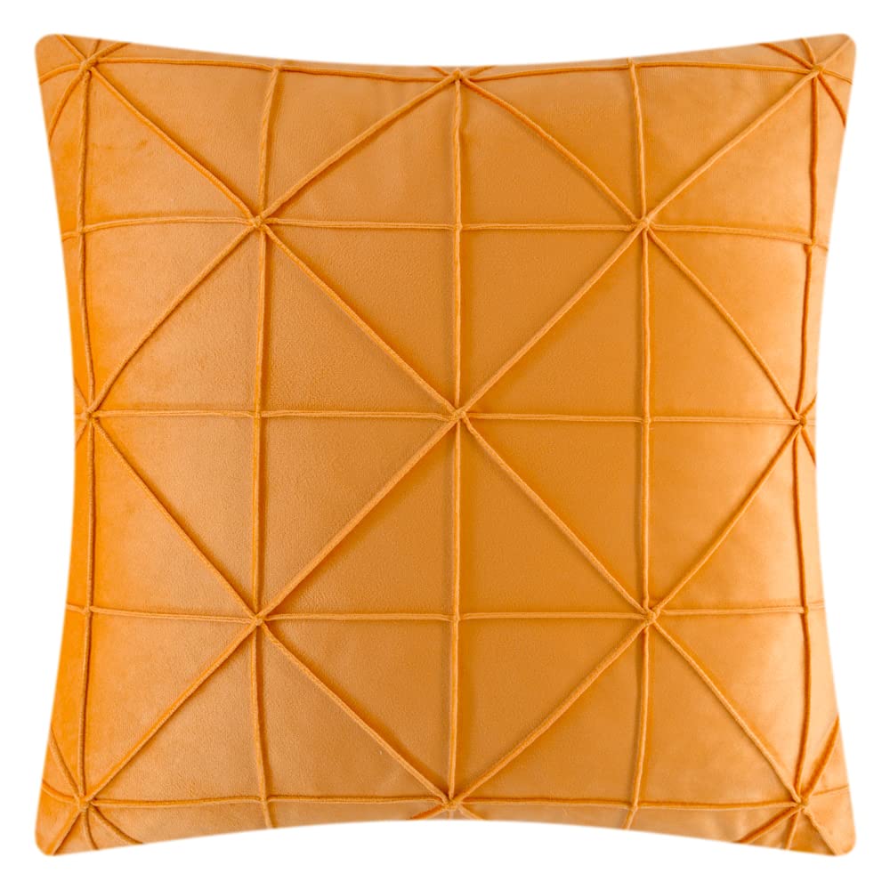 Jwh Velvet Soft Solid Decorative Square Throw Pillow Covers Unique Cushion Case For Sofa Couch Bedroom Car 20 X 20 Inch Sunflowe