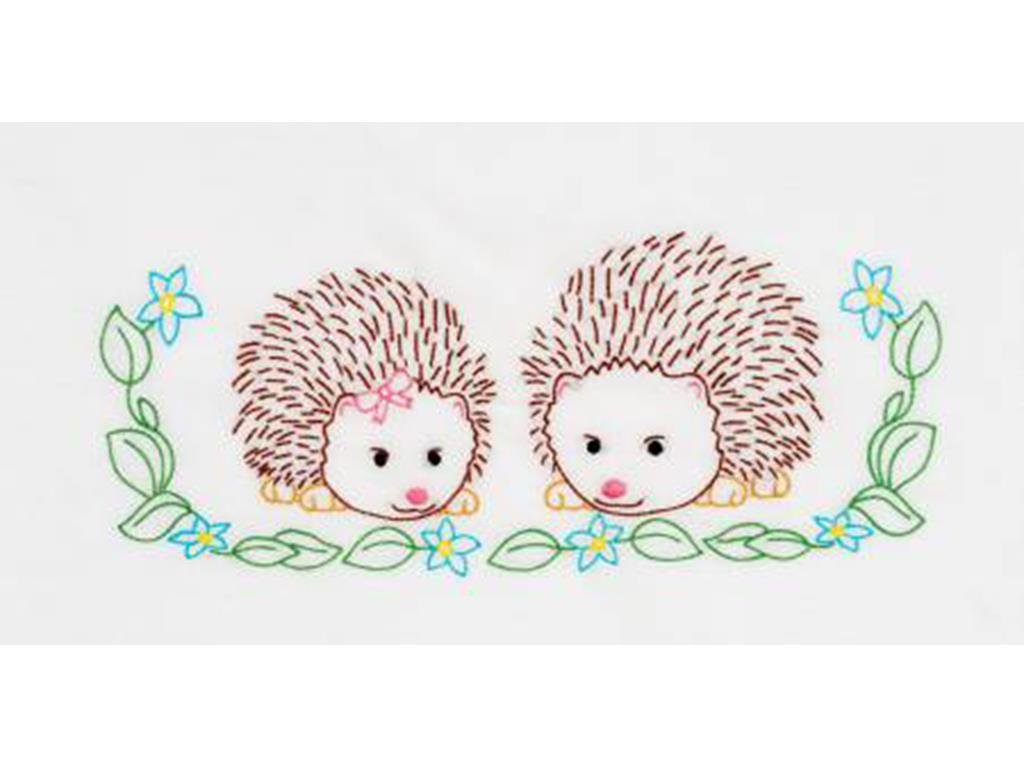 Jack Dempsey Pillowcase Childrens Hedgehogs