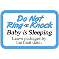 Plastic Sign Do Not Ring or Knock Baby Sleeping Leave Packages by the Front Door - 12 x 18 (30.5cm x 45.7cm)