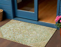 3 X 5 Sage And Ivory Aztec Washable Indoor Outdoor Area Rug