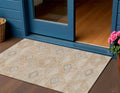 3 X 5 Copper And Gray Aztec Washable Indoor Outdoor Area Rug