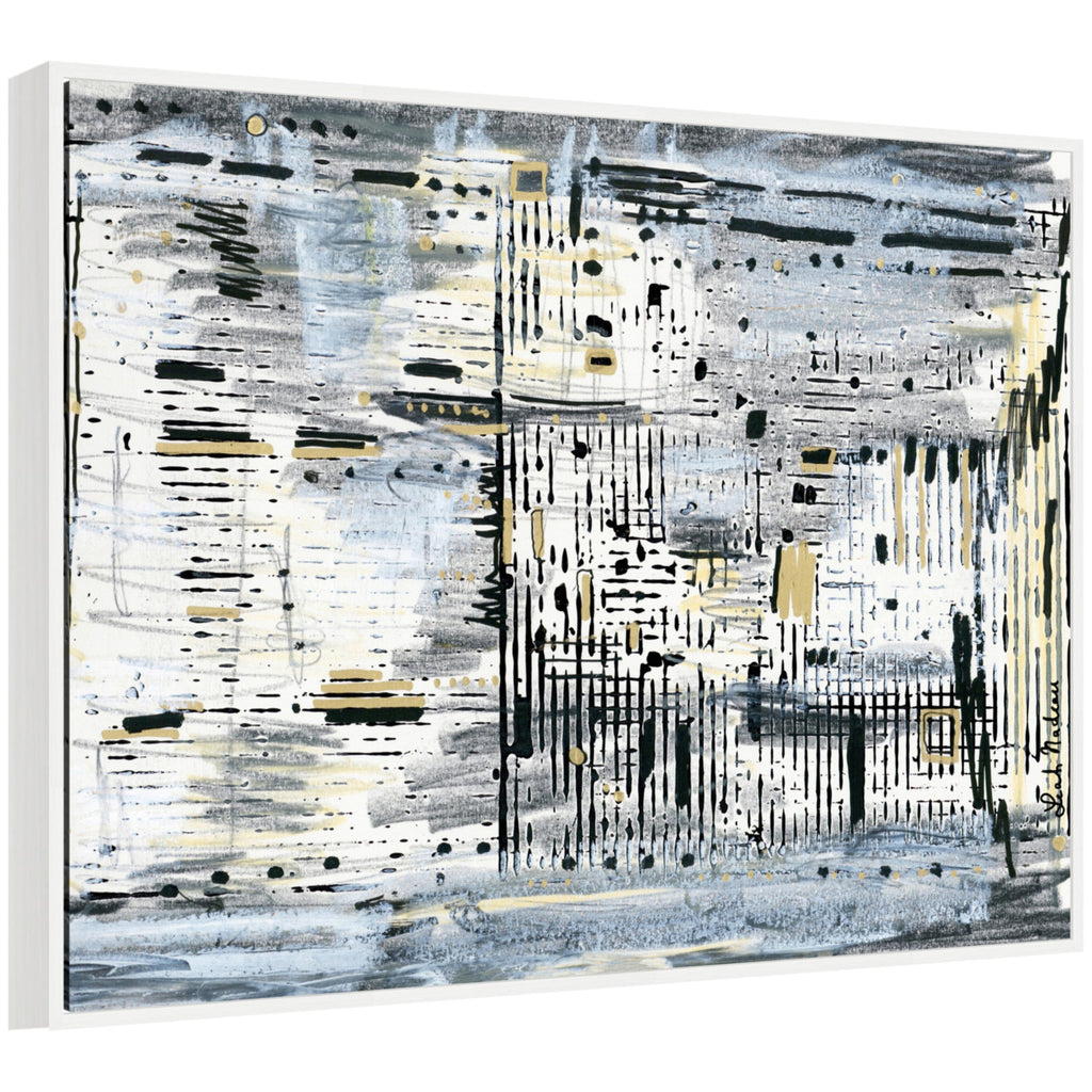 Sylvie Brooklyn Bridge Horizontal Framed Canvas by Leah Nadeau
