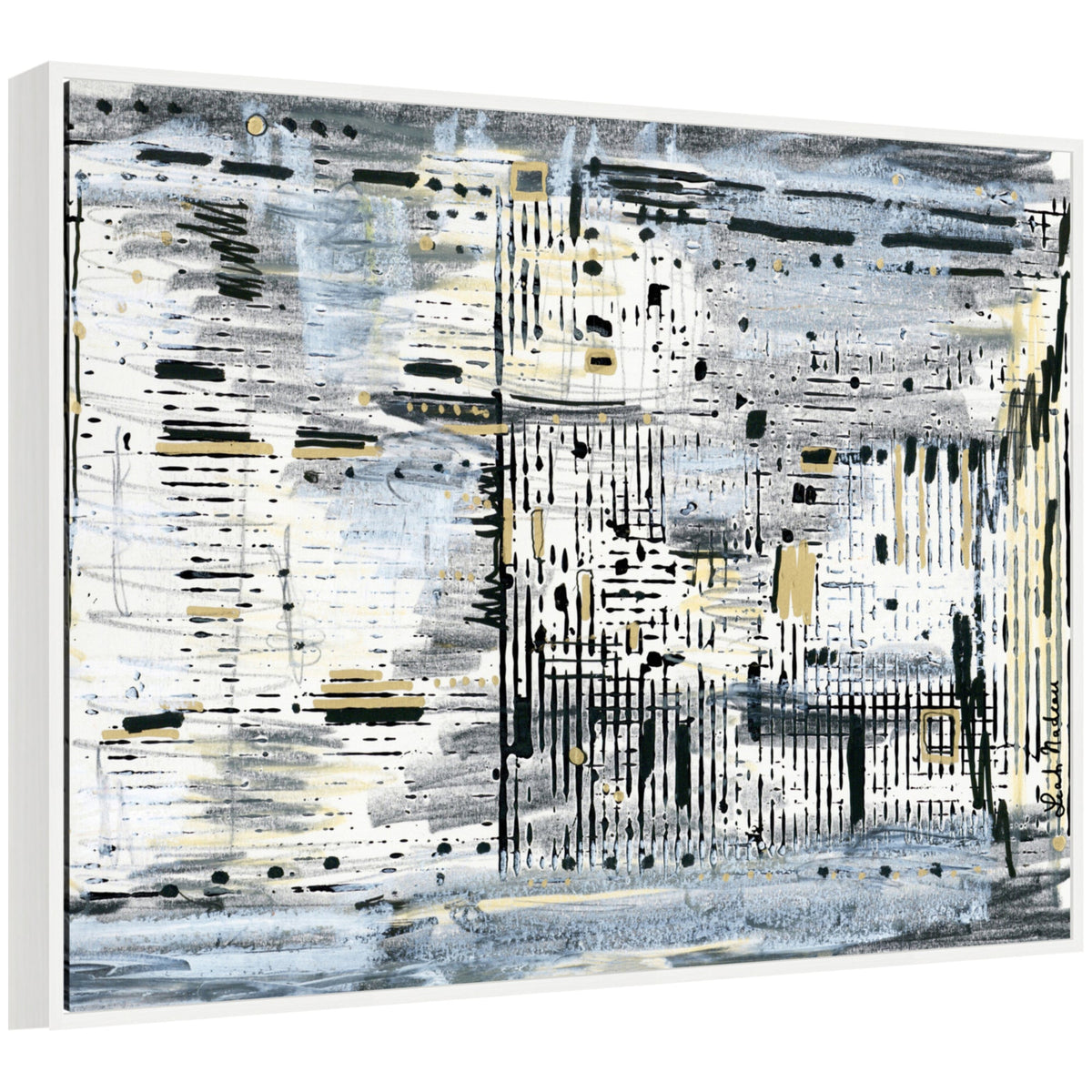 Sylvie Brooklyn Bridge Horizontal Framed Canvas by Leah Nadeau