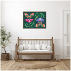 Floral Butterflies by Rachel Lee Framed Canvas Wall Art Print