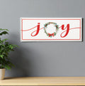 7 X 19 White and Red Christmas Joy Metal Wall Decor