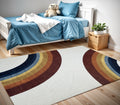 4 X 6 Red Orange And Blue Juvenile Rainbows Youthful Area Rug