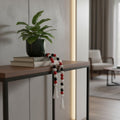 40 Black Red And White Wood Hand Painted Decorative Tassel