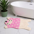 2 X 4 Beige And Pink Bear Youthful Washable Area Rug