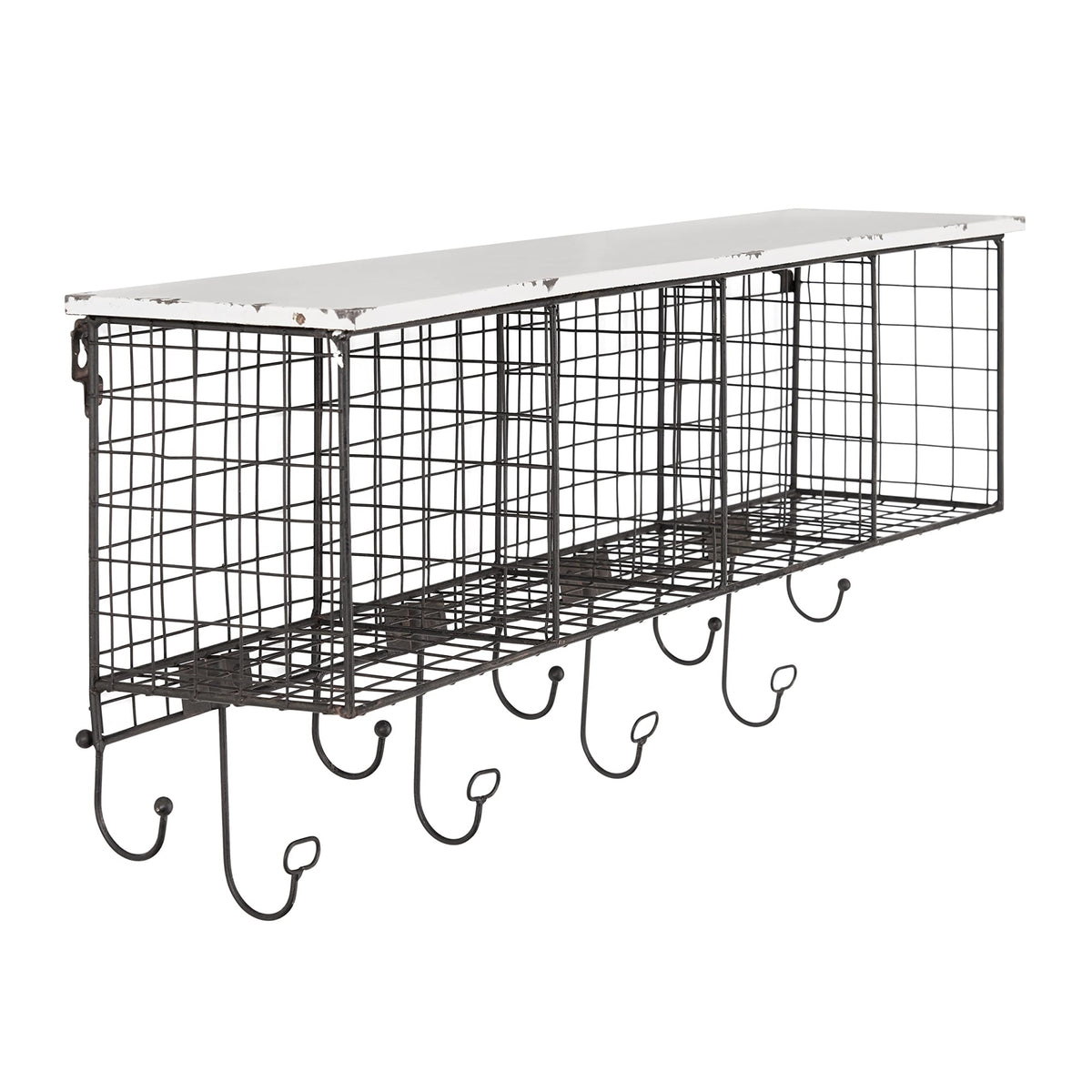 Linon 4-Cubby Wall Shelf, White - AHWE1238W1