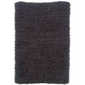 Linon New Flokati Black Natural Fiber Rugs, 3.6 X 5.6, Gray-like New