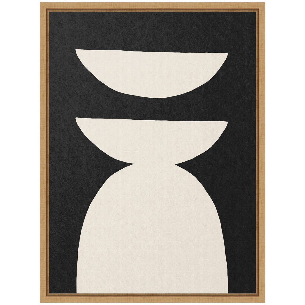 Sylvie White Geometric Abstract Framed Canvas by July Art Prints