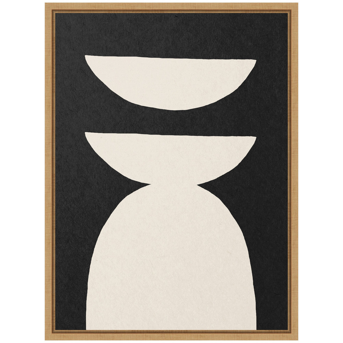 Sylvie White Geometric Abstract Framed Canvas by July Art Prints