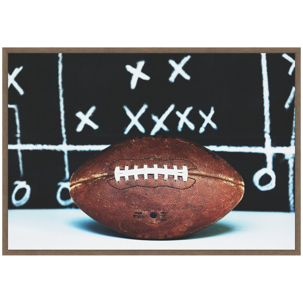 Sylvie Playbook Football Framed Canvas by Alicia Abla