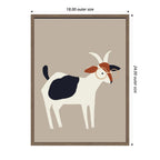 Sylvie Farm Goat Framed Canvas by Hannah Beisang