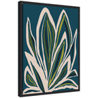 Sylvie Blue Flora 1 Framed Canvas by Alicia Bock