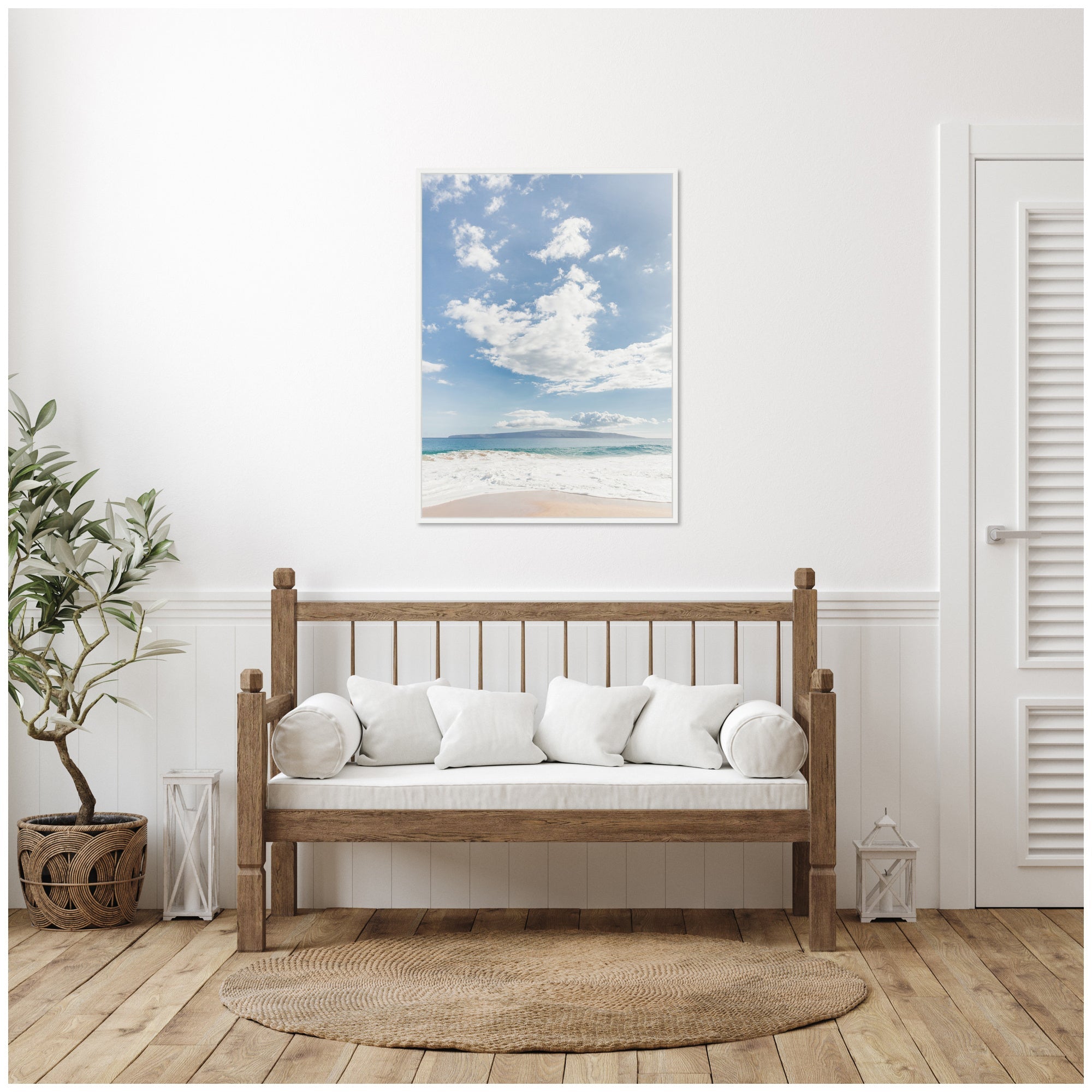 Sylvie Beach Framed Canvas by Alicia Abla