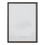 Blake Baby Elephant in the Tub Color Framed Printed Glass by Amy Peterson Art Studio