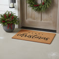 24 X 36 Brown And Black Merry Christmas Outdoor Coir Door Mat