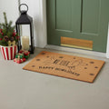 24 X 36 Brown And Black Christmas Dog Outdoor Coir Door Mat