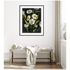 Framed Art Moody Floral 1 by Annie Quigley
