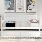 Twin Size Daybed & Twin Size Trundle - White