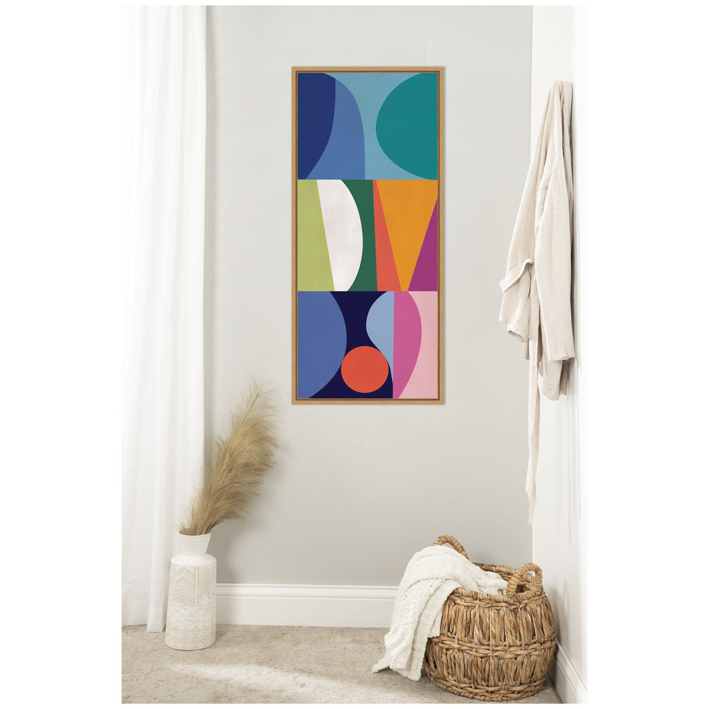 Abstract 02 Panel 2 by Rachel Lee Framed Canvas Wall Art Print