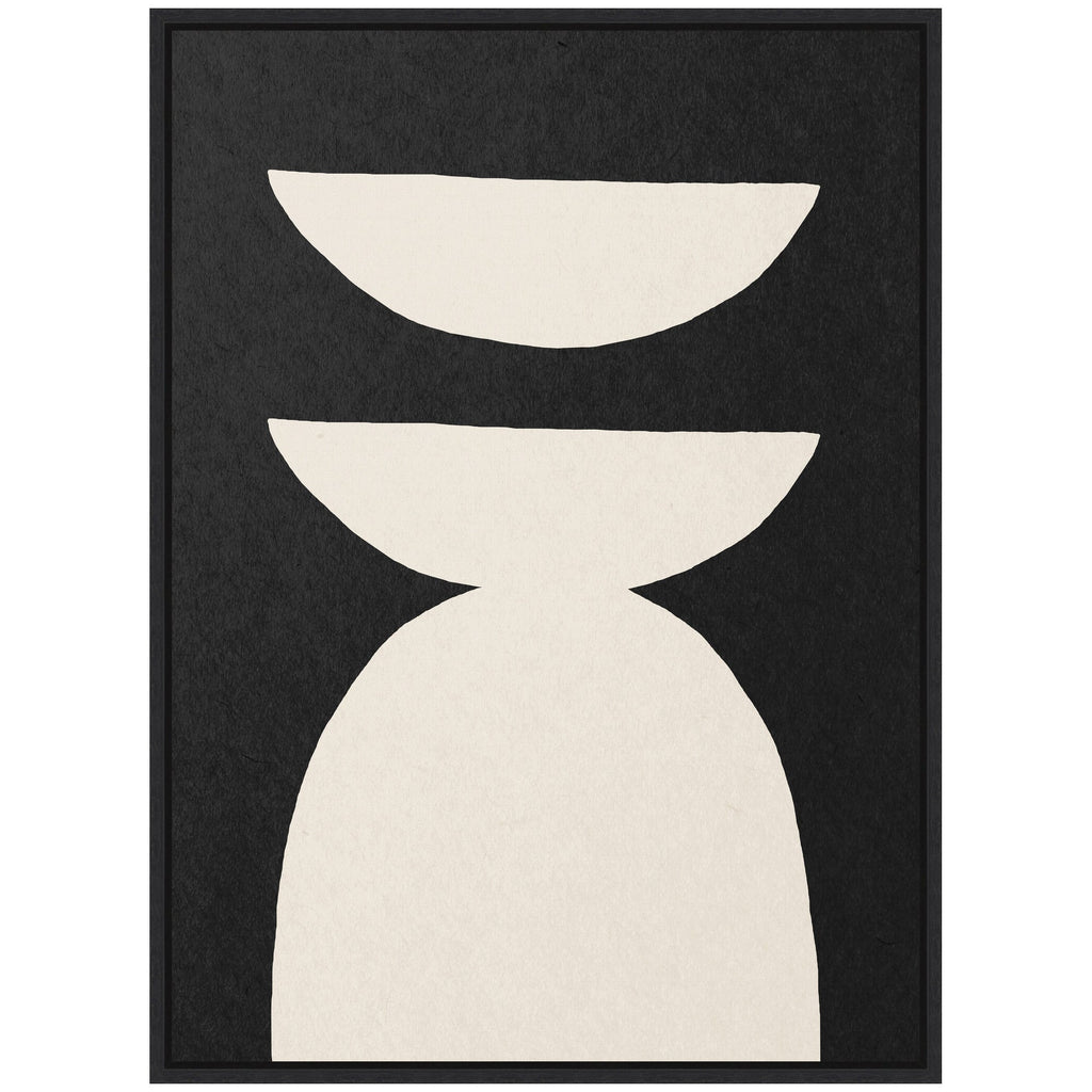 Sylvie White Geometric Abstract Framed Canvas by July Art Prints