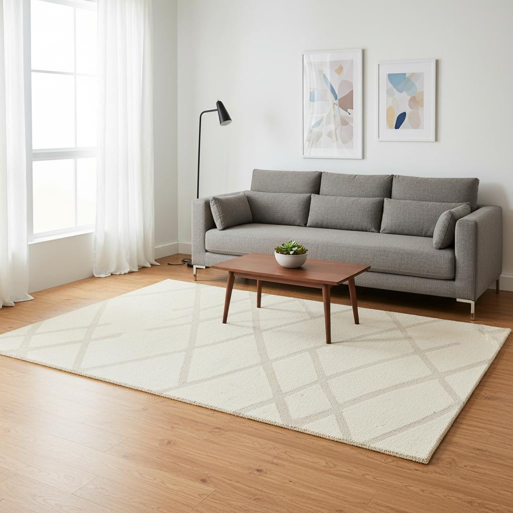 5 X 8 Cream Area Rug