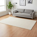 5 X 8 Cream And White Striped Area Rug