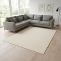 8 X 11 Cream And White Striped Area Rug