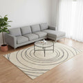 8 X 11 Cream And Gray Abstract Area Rug