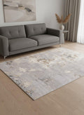 5 X 8 Taupe Brown And Gray Abstract Area Rug