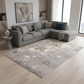 8 X 11 Taupe Brown And Gray Abstract Area Rug