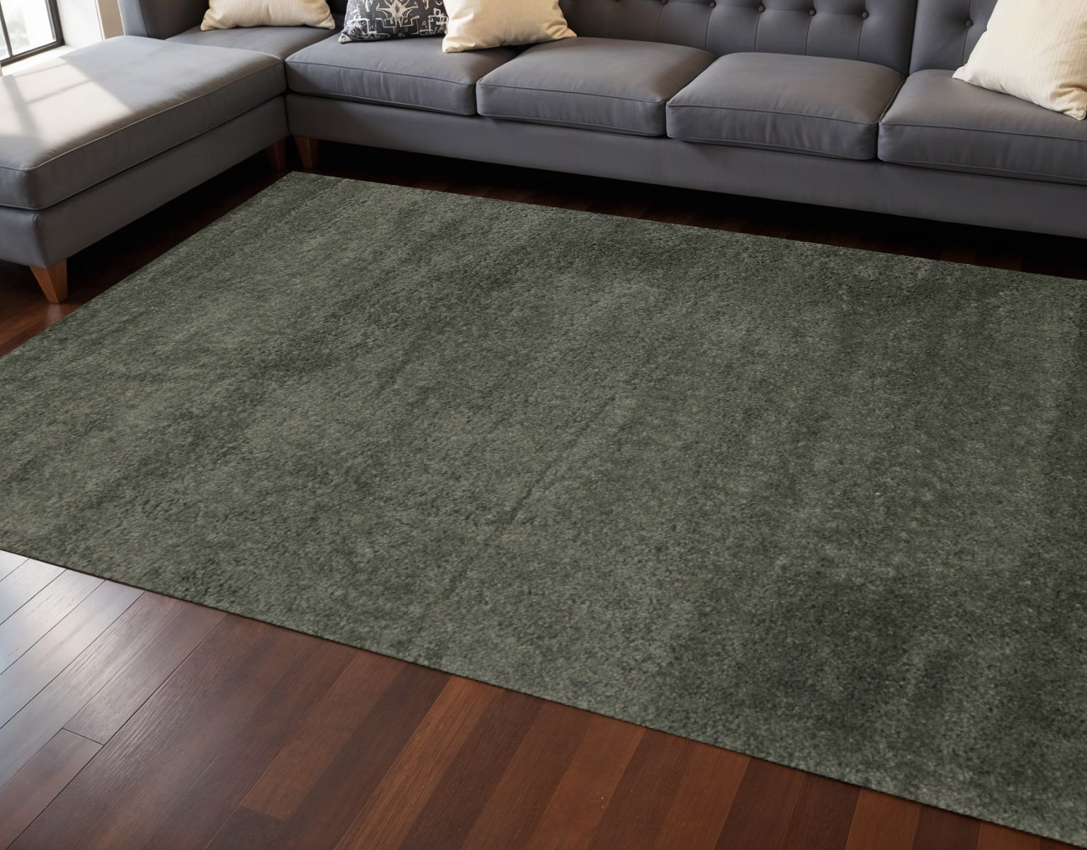8 X 11 Dark Green Area Rug