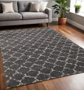 5 X 8 Gray And Cream Ogee Area Rug